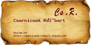 Csernicsek Róbert névjegykártya