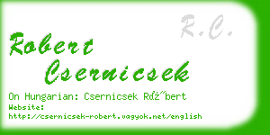 robert csernicsek business card